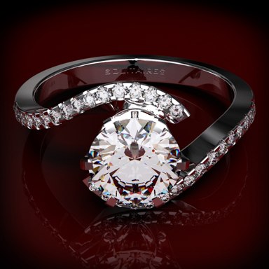 טבעת יהלום טוויסט - הוואי+