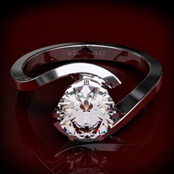 טבעת יהלום טוויסט  - הוואי